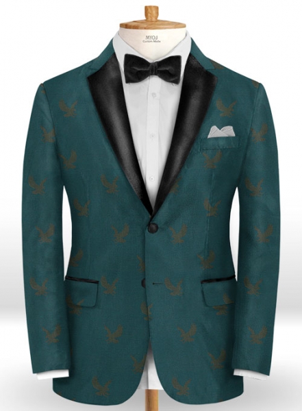 Eagle Teal Wool Tuxedo Jacket