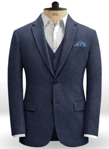 Royal Blue Denim Tweed Jacket