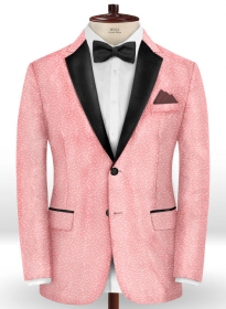 Perlo Pink Wool Tuxedo Jacket
