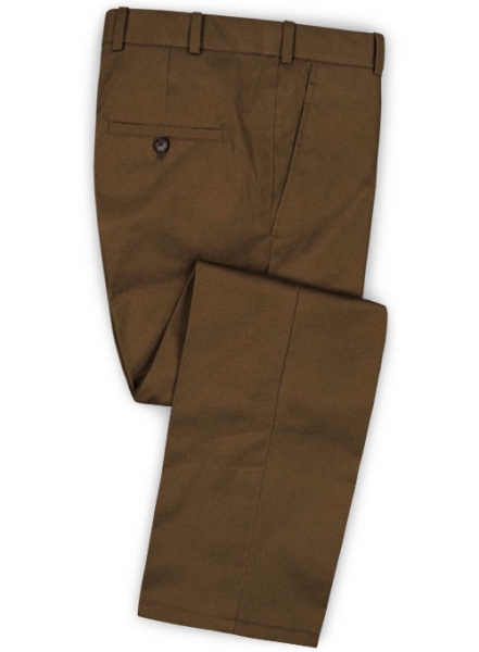 Stretch Summer Weight Brown Chino Pants