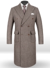 Musto Vintage Herringbone Dark Brown Tweed Overcoat