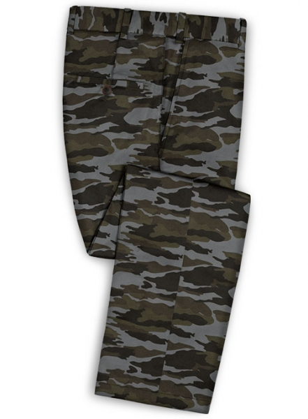 Gray Stretch Camo Pants