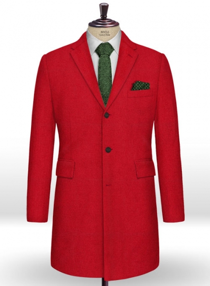 Naples Red Tweed Overcoat