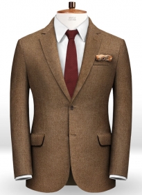 Mid Brown Flannel Wool Jacket