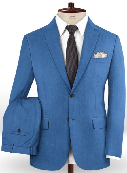 Scabal Yale Blue Wool Suit