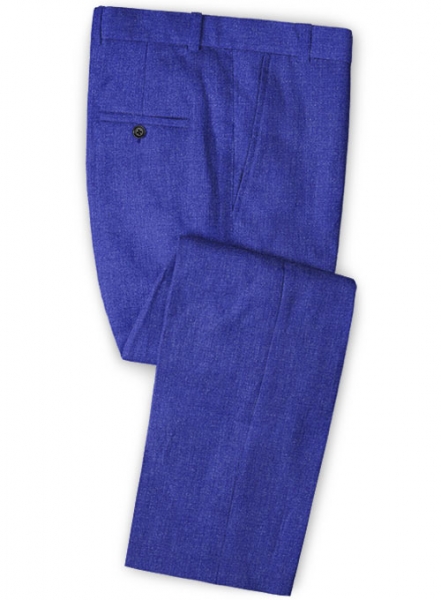 Solbiati Cobalt Blue Linen Pants