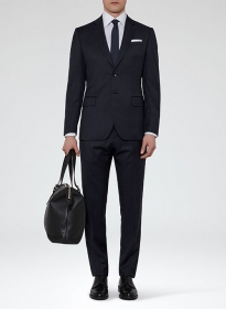 Navy Blue Merino Wool Suit