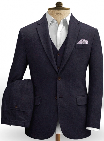 Dark Violet Heavy Tweed Suit