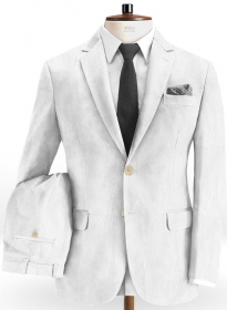 Stretch White Corduroy Suit