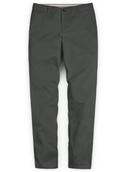 Dark Gray Stretch Chino Pants