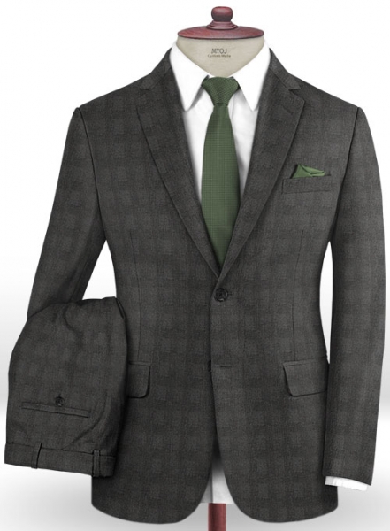 Napolean Prince Charcoal Wool Suit