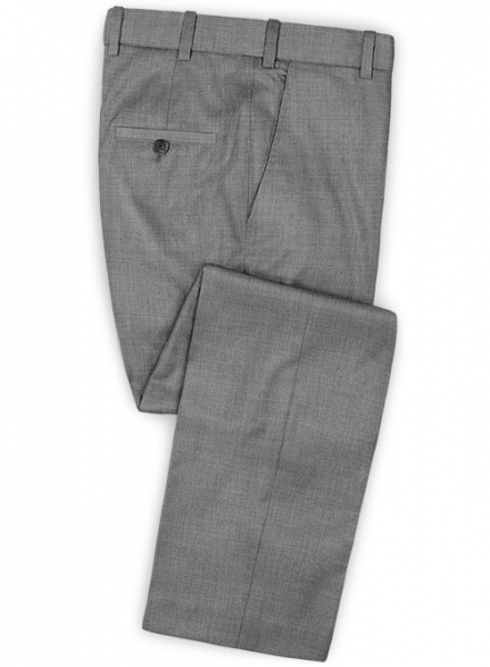 Napolean Worsted Light Gray Wool Pants