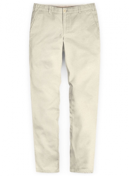 Light Beige Peach Finish Chinos