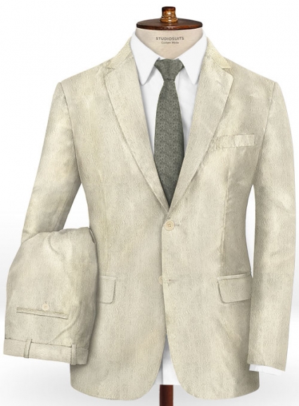 Paisley Cream Wool Suit