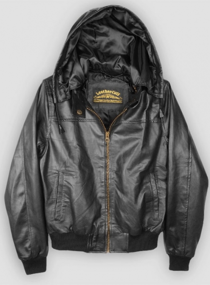 Symphony Detachable Hood Leather Jacket