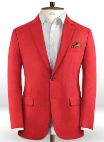 Scabal Scarlet Red Wool Jacket