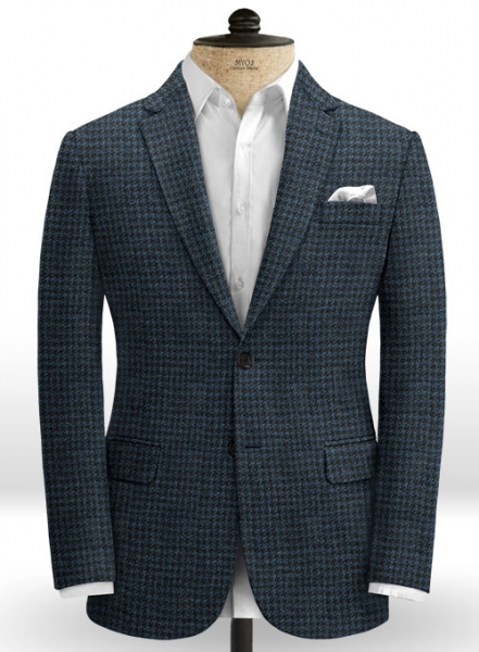 Harris Tweed Houndstooth Isle Blue Jacket