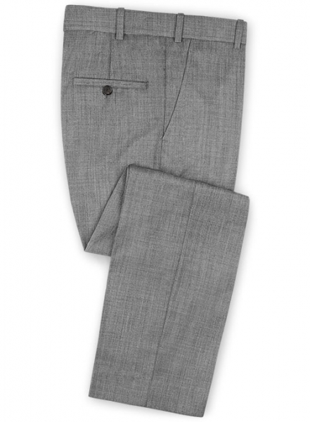 Light Gray Pick & Pick Wool Pants