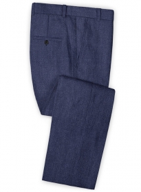 Italian Linen Spezia Blue Pants