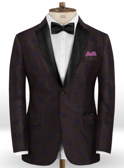 Lion Wine Wool Tuxedo Jacket