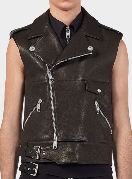 Leather Biker Vest # 331