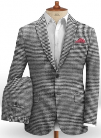 Harris Tweed Houndstooth Light Gray Suit
