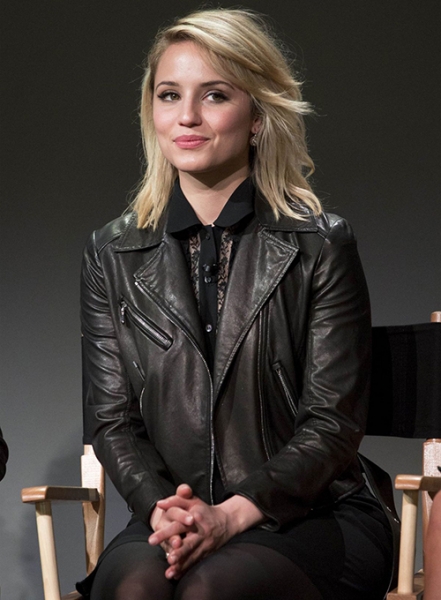 Dianna Agron Leather Jacket #2