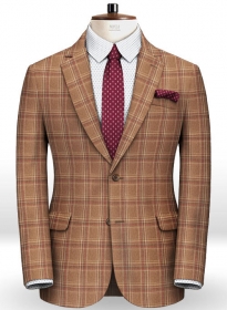 Napolean Tartan Tan Wool Jacket