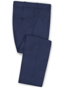 Stretch Royal Blue Wool Pants