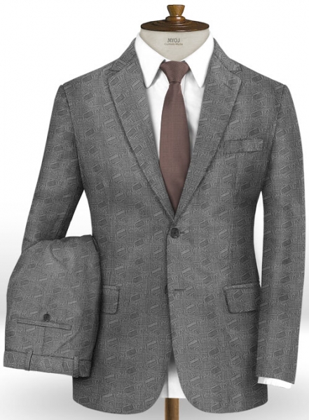 Pieri Gray Wool Suit