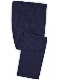 Napolean Stripo Blue Wool Pants