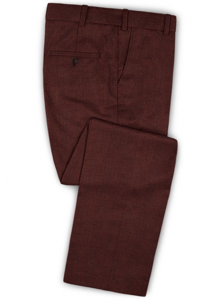 Napolean Melange Wine Wool Pants