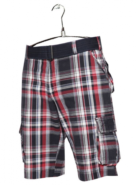 Madras Plaid - Light Weight Cargo Shorts # 552