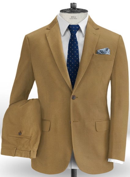 Heavy Dark Khaki Chino Suit