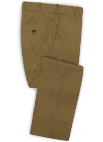 Stretch Dark Khaki Wool Pants