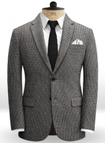 Vintage Gray Macro Weave Tweed Jacket