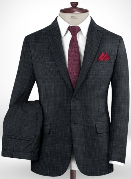 Napolean Vintage Charcoal Wool Suit