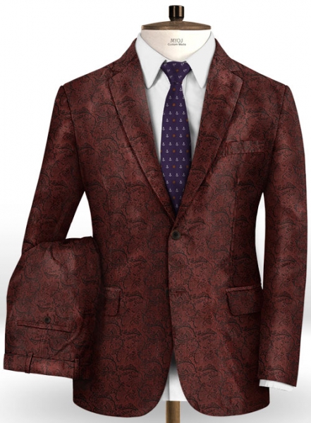Enar Wine Wool Suit