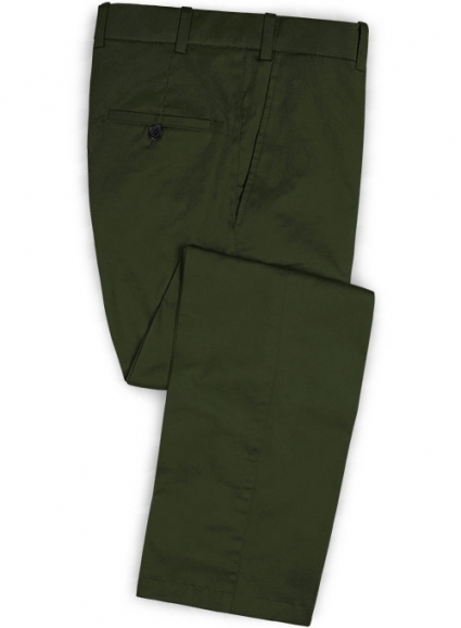 Dark Olive Green Chino Pants