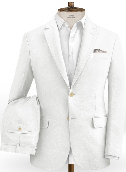 Safari Ivory Cotton Linen Suit