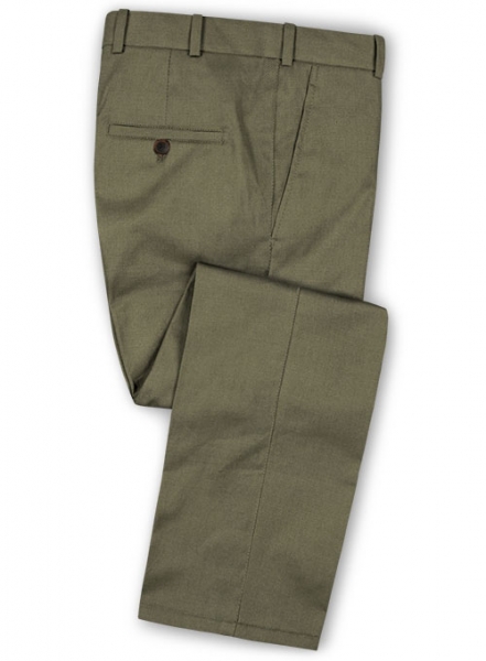 Scabal Olive Wool Pants