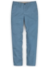 Stretch Summer Weight Saga Blue Chino Pants