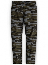 Gray Stretch Camo Jeans