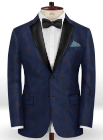 Lion Oxford Blue Wool Tuxedo Jacket