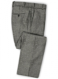 Big Houndstooth BW Tweed Pants