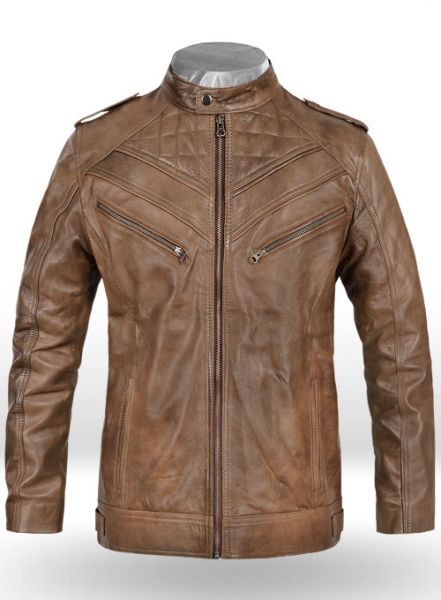 Espanol Timber Brown Brewer Leather Jacket