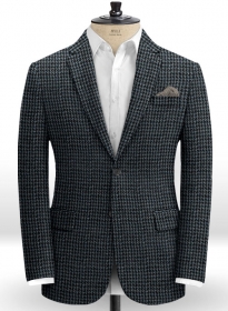 Harris Tweed Houndstooth Blue Jacket