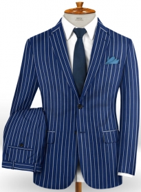 Napolean Pinto Blue Wool Suit