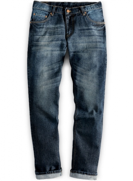 Falcon Blue Hard Wash Whisker Jeans