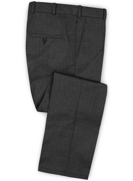 Birdseye Wool Charcoal Pants